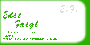 edit faigl business card